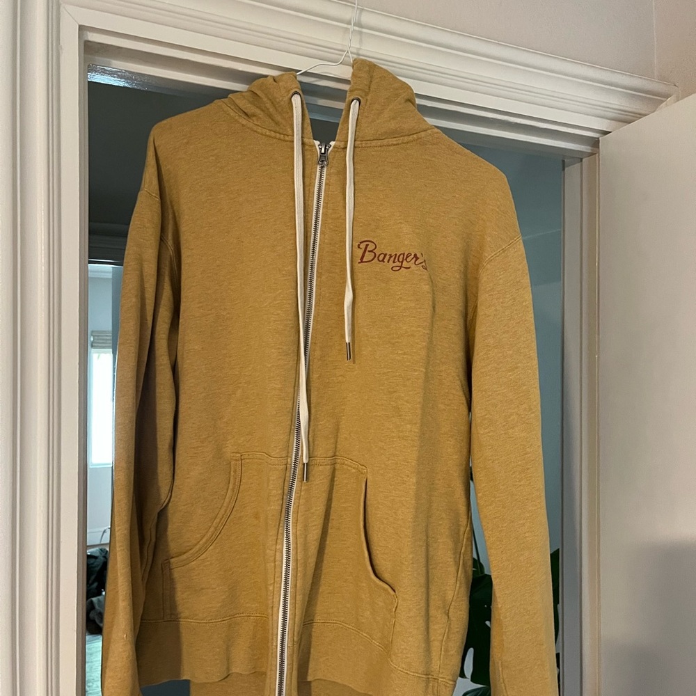 Mustard Yellow Zip-Up Hoodie